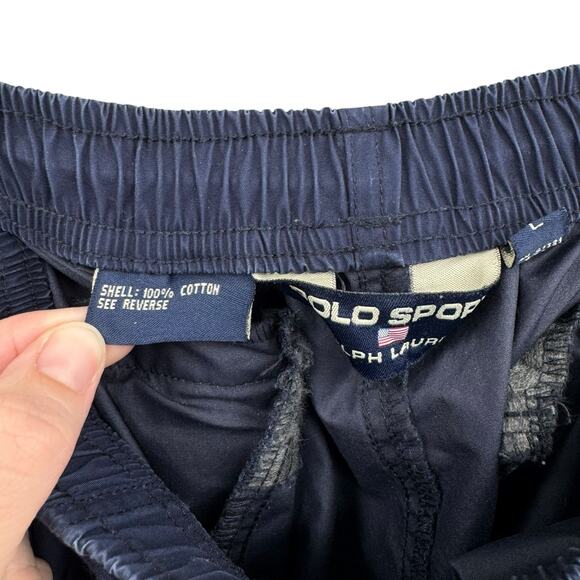 Polo Sport Ralph Lauren Soft Shell Oversized Navy Casual Workout Pants - Picture 9 of 9